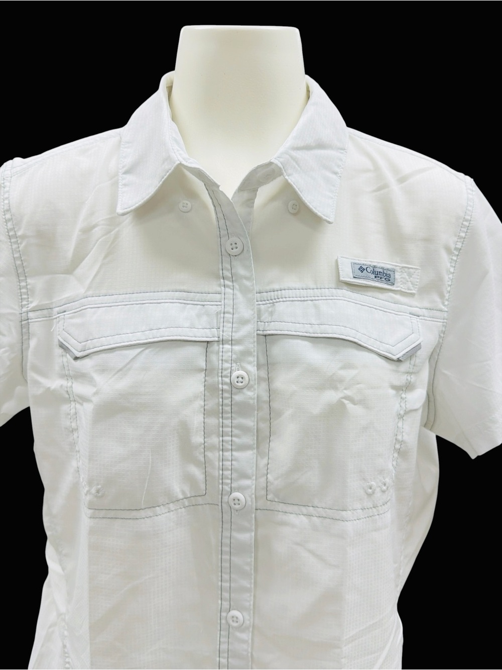 Columbia PFG Fishing White Shirt SS Vented Back Outdoors Women’s Size L - Picture 3 of 8